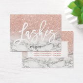 Lashes aftercare typography rose gold marble (Desk)