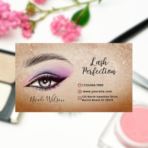 Lashes and Brows Beauty Makeup Business Card