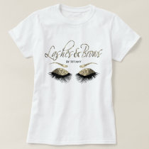 Lashes and Brows - Gold T-Shirt