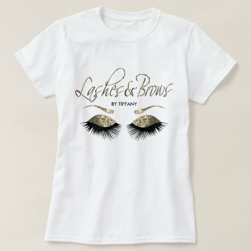 Lashes and Brows _ Gold T_Shirt