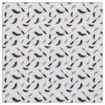 Lashes and mascara with purple glitter pattern fabric