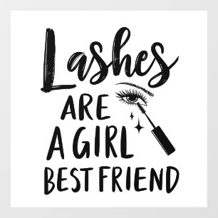 Lashes Are a Girl’s Best Friend Make Up Window Cling