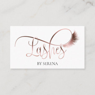 Lashes Beauty Makeup Girl Lash Extension Elegant Business Card