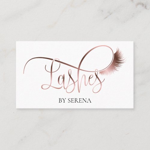 Lashes Beauty Makeup Girl Lash Extension Elegant Business Card