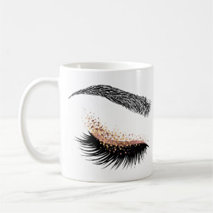 Lashes Beauty Makeup Girl Lash Extension Rose Mug