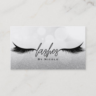 Lashes Black Eyelashes Extensions Makeup Glamour Business Card