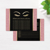 Lashes & Brow Makeup Artist Aftercare Instructions (Desk)