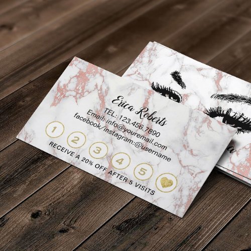 Lashes Brow Makeup Artist Rose Gold Marble Loyalty