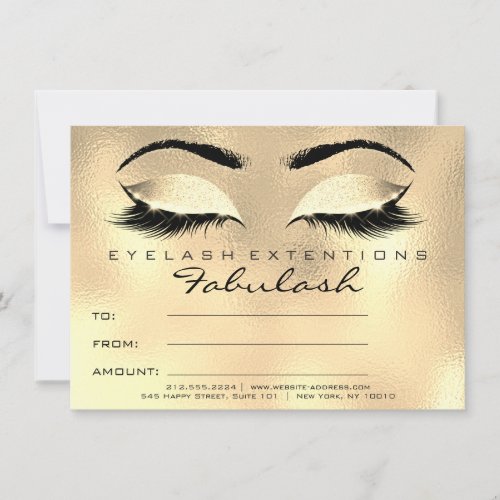 Lashes Browns Waxing Makeup Certificate Gift SPA