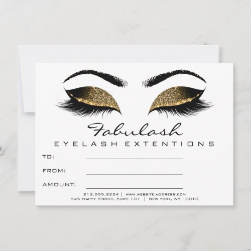 Lashes Browns White Makeup Artist Certificate Gift