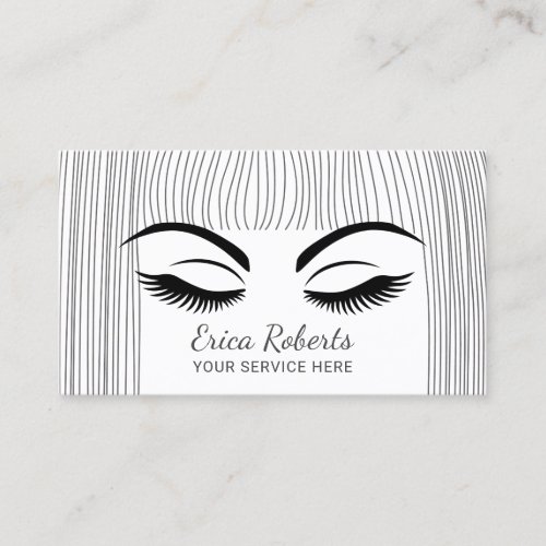 Lashes  Brows Beauty Girl Salon Business Card