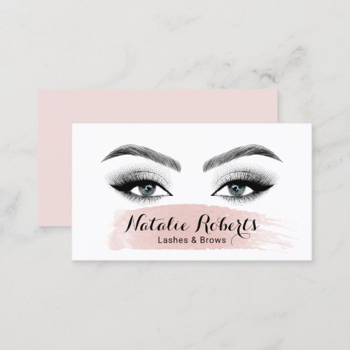 Lashes Brows Beauty Salon Custom Eyes Color Business Card