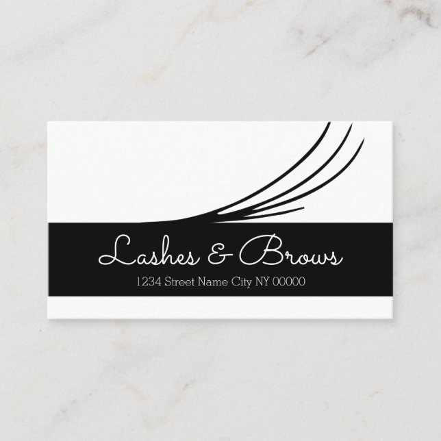 Lashes & Brows  Business Card (Front)