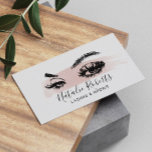 Lashes Brows Makeup Artist Blush Pink Watercolor Business Card at Zazzle