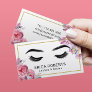Lashes & Brows Makeup Artist Modern Floral Salon Business Card