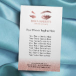 Lashes Brows Makeup Artist Rose Gold Beauty Salon Flyer<br><div class="desc">Lashes & Brows Makeup Artist Rose Gold Beauty Salon Brochures.</div>