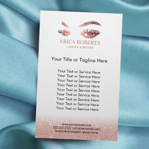 Lashes Brows Makeup Artist Rose Gold Beauty Salon Flyer