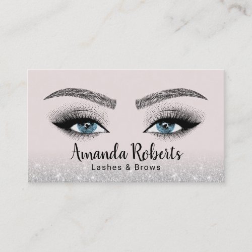Lashes  Brows Microblading Girly Beauty Salon Business Card