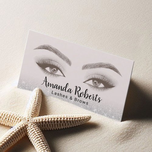 Lashes  Brows Microblading Pearl Beauty Salon Business Card