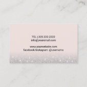 Lashes & Brows Microblading Trendy Cream & Gray Business Card (Back)