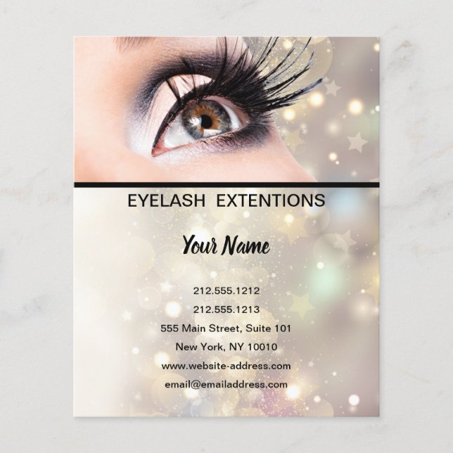 Lashes business personalized flyer (Front)