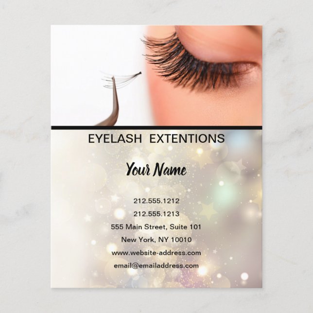 Lashes business personalized flyer (Front)