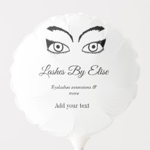 lashes by add name contact info social media websi balloon