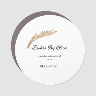 lashes by add name contact info social media websi car magnet