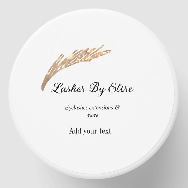lashes by add name contact info social media websi mini candle favors (Front)