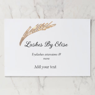 lashes by add name contact info social media websi paper pad