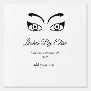 lashes by add name contact info social media websi sign