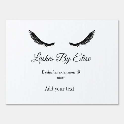 lashes by add name contact info social media websi sign