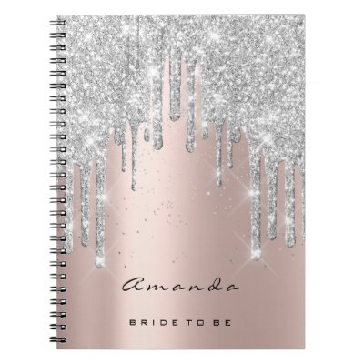 Lashes Confetti Makeup Bridal Gray Rose Spark Notebook
