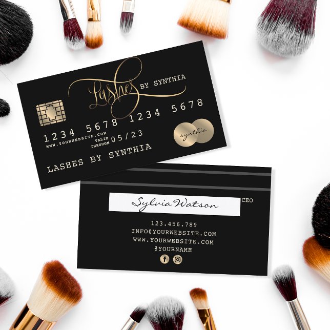 Lashes Credit Card Styled Black  Gold (Creator Uploaded)