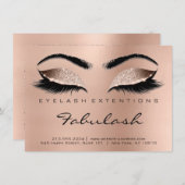 Lashes Extension Aftercare Instruction Browns Rose (Front/Back)