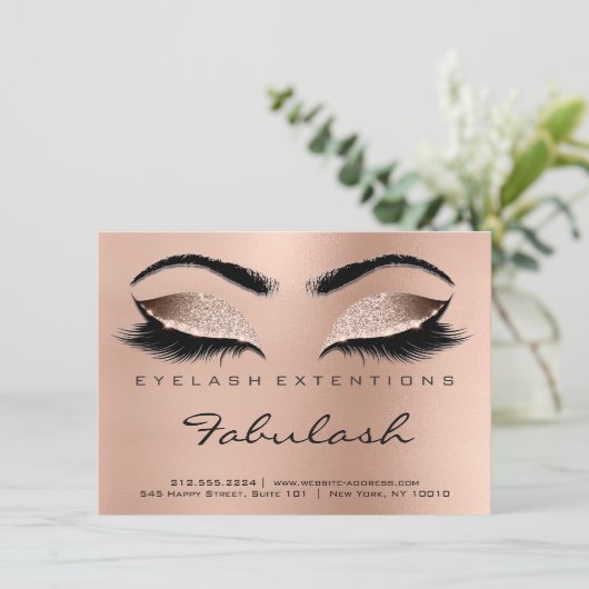 Lashes Extension Aftercare Instruction Browns Rose (Standing Front)