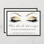 Lashes Extension Aftercare Instruction Gold Glam (Front/Back)