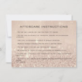 Lashes Extension Aftercare Instruction Gold Makeup (Back)