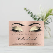 Lashes Extension Aftercare Instruction Gold Rose (Standing Front)