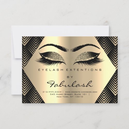 Lashes Extension Aftercare Instruction Gold Sepia