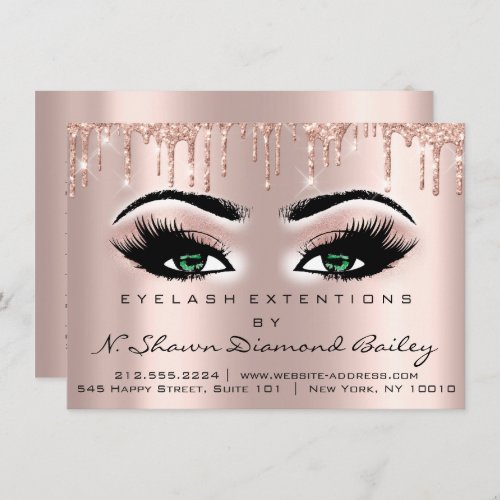 Lashes Extension Aftercare Instruction Green Eyes Invitation