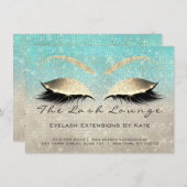 Lashes Extension Aftercare Instruction Ivory Blue (Front/Back)