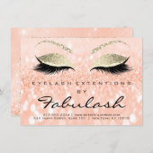Lashes Extension Aftercare Instruction Peach Gold (Front/Back)