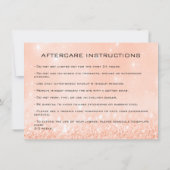 Lashes Extension Aftercare Instruction Peach Gold (Back)