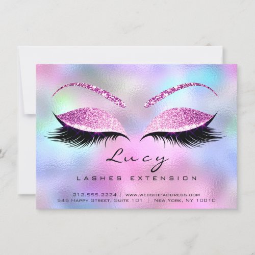 Lashes Extension Aftercare Instruction Pink Blue
