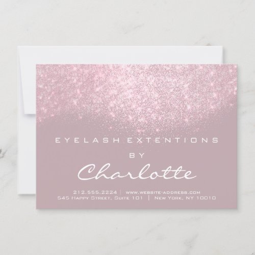 Lashes Extension Aftercare Instruction Pink Glitte