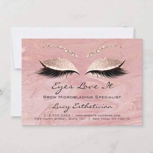 Lashes Extension Aftercare Instruction Pink Marble