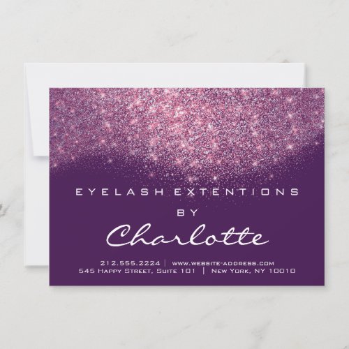 Lashes Extension Aftercare Instruction Pink Purple