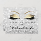 Lashes Extension Aftercare Instruction Silver Gold (Front/Back)