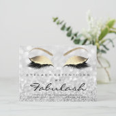 Lashes Extension Aftercare Instruction Silver Gold (Standing Front)